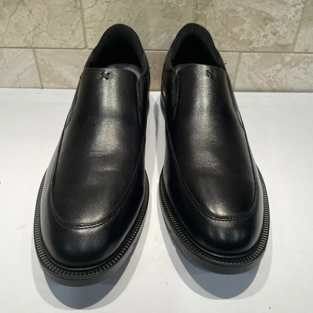 Nunn Bush Kore Mens Black Leather Slip On‎ Loafers Dress Shoes Size 12 M